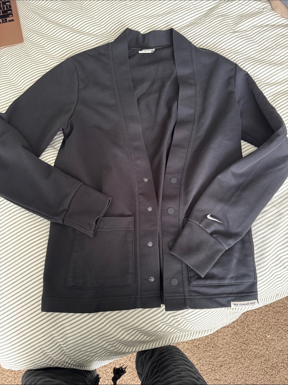 Nike Men's Black Snap-Button cardigan